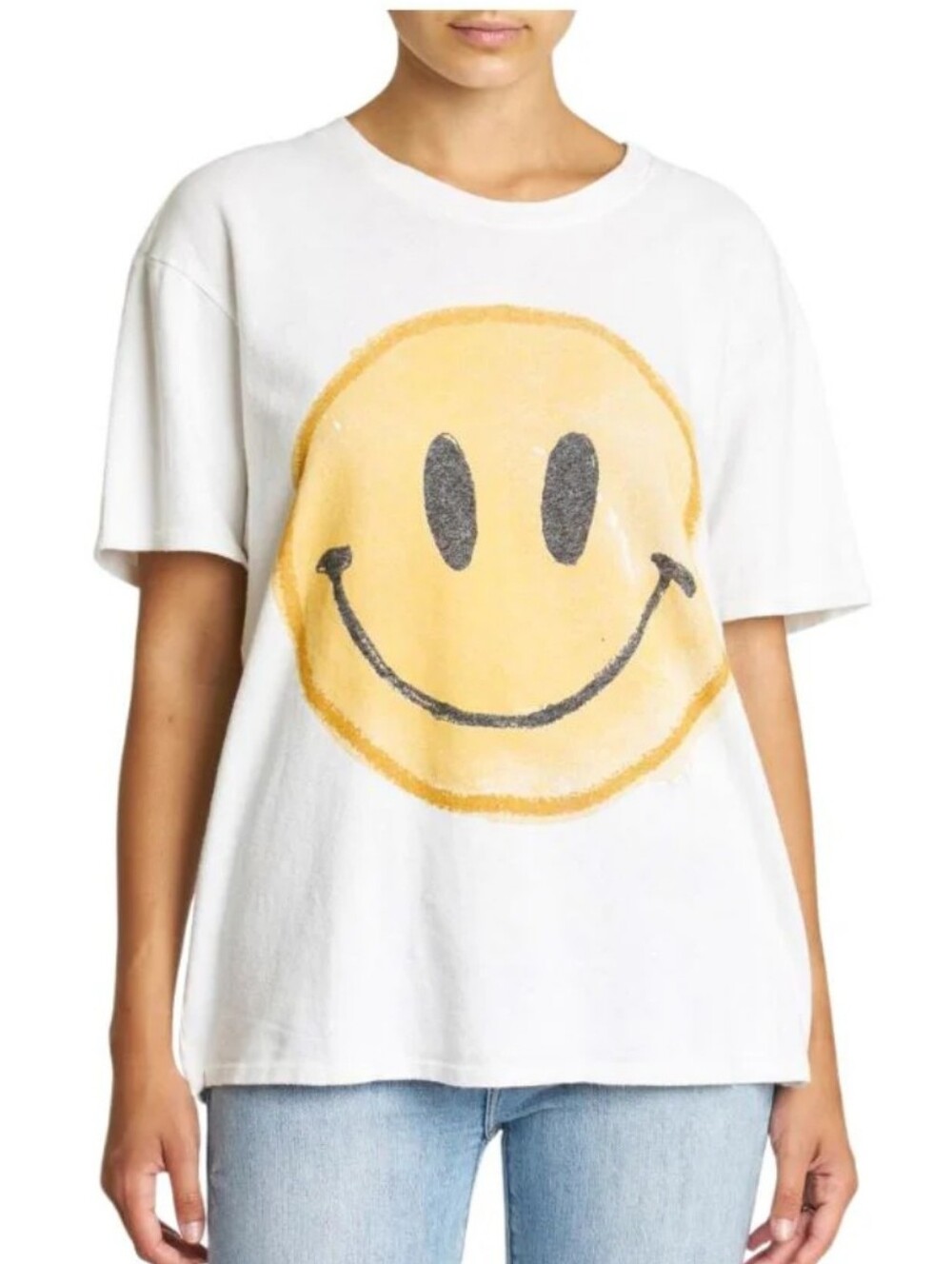 Pistola White T-Shirt with Smiley Graphic